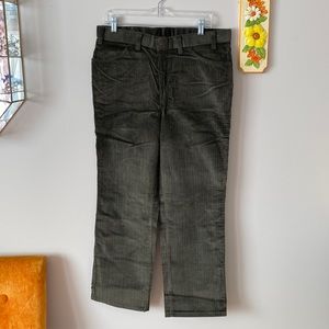 NWOT Vintage Mens Corduroy Grey Textured Stripped Pants